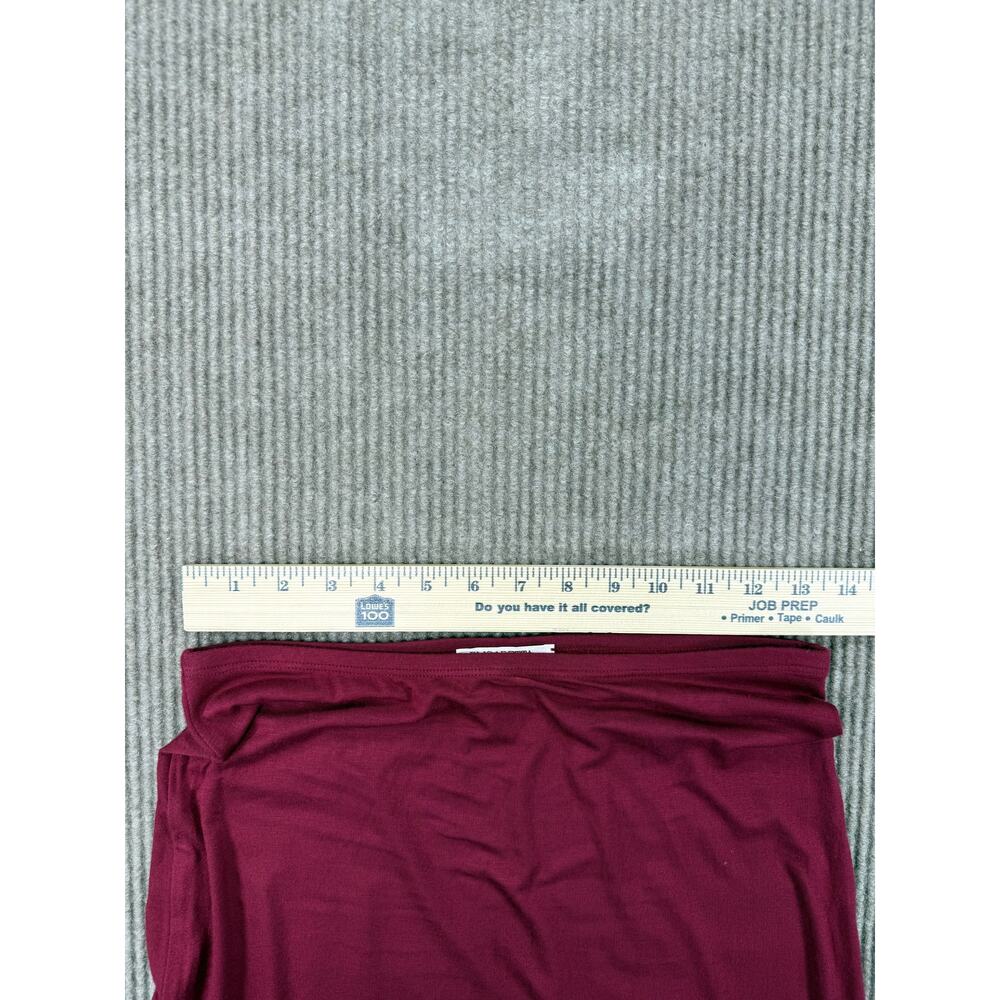 Elisabetta Rogiani Couture Slit Skirt M Burgundy NWT - Picture 6 of 8